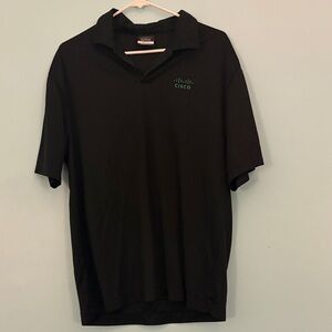 Nike Black Polo with Green Logo